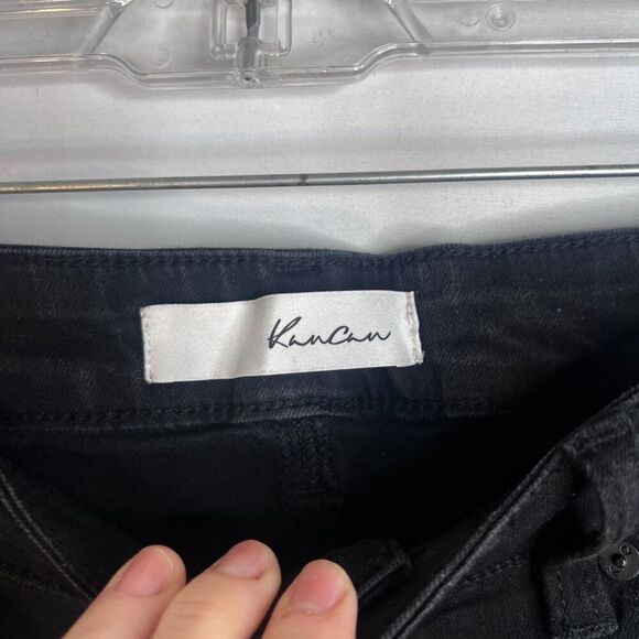 KanCan Faded Black Straight Slight Flare Non Destructed Jeans Size 11/29 - Picture 8 of 11